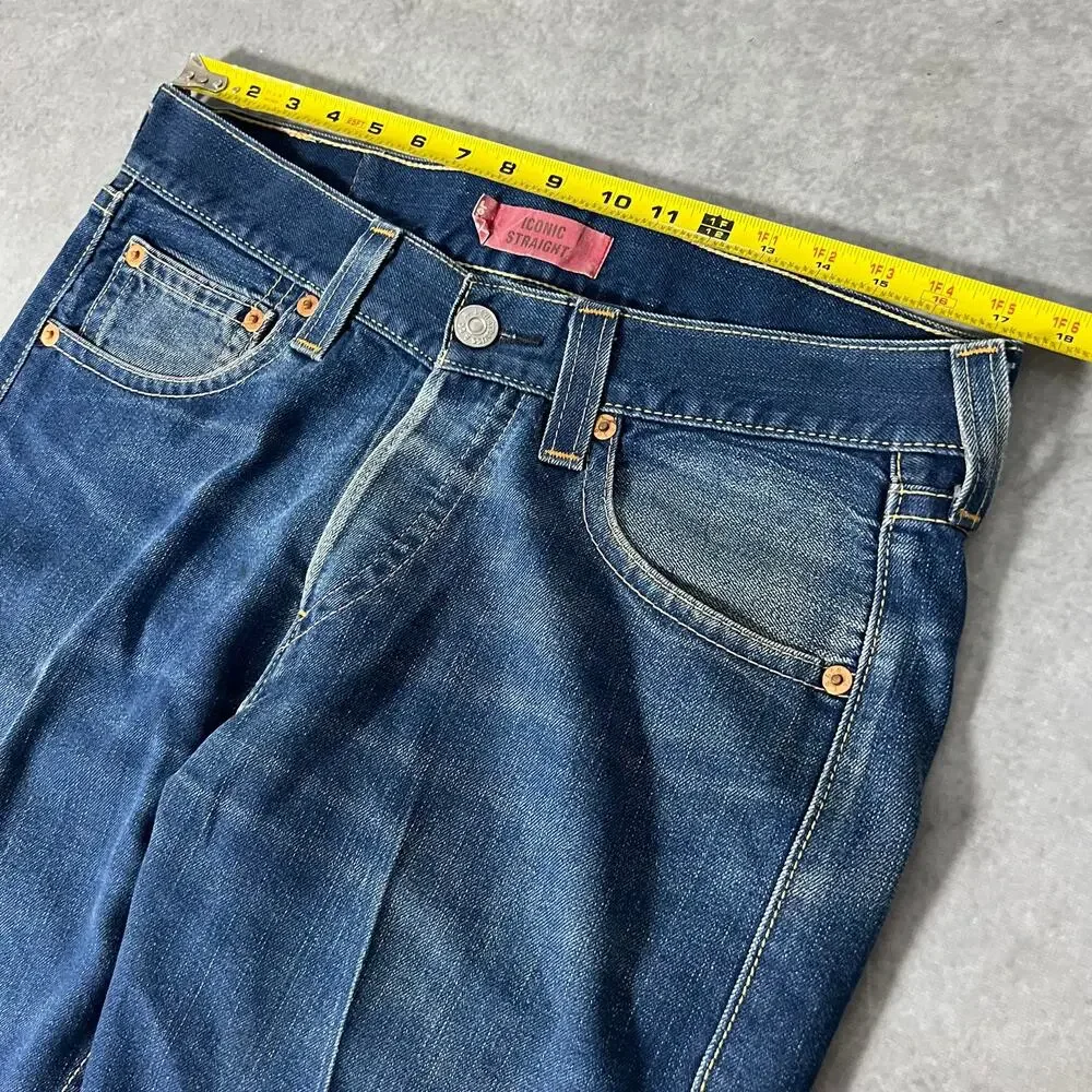Levi's Type 1 Iconic Straight Jeans Men's Blue Denim Pockets Classic Size 34x30